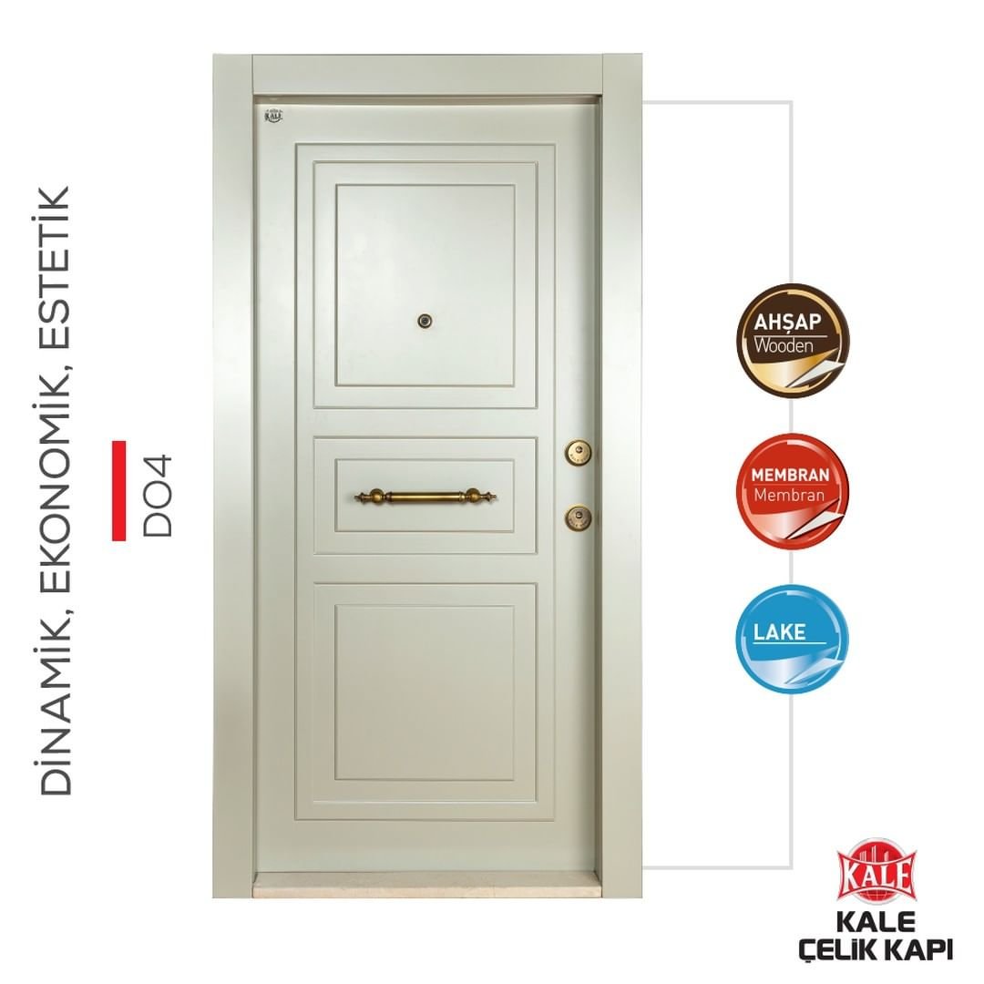 Kale D04 dinamik çelik kapı ön görünüm
